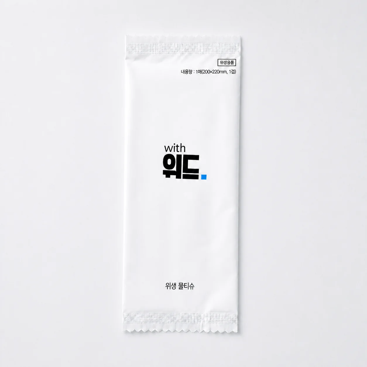 개별포장 물티슈 제품 상세컷